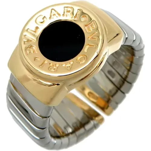 Pre-owned Jewellery, male, , Size: ONE SIZE Pre-owned Stainless Steel rings - Bvlgari Vintage - Modalova