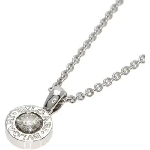 Pre-owned Jewellery, female, , Size: ONE SIZE Pre-owned White Gold necklaces - Bvlgari Vintage - Modalova