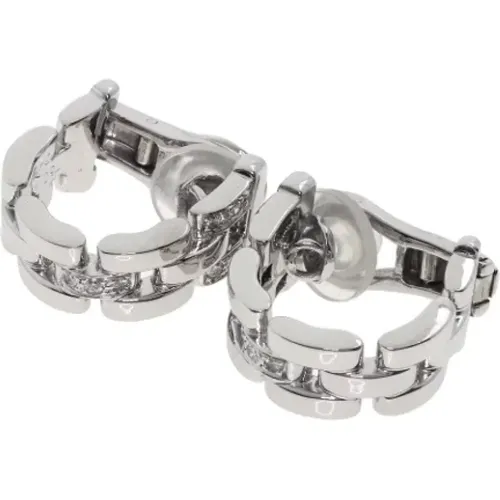 Pre-owned Jewellery, female, , Size: ONE SIZE Pre-owned White Gold earrings - Cartier Vintage - Modalova