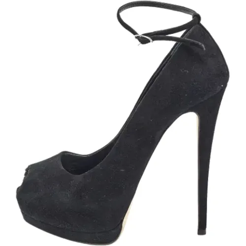 Pre-owned Suede heels , female, Sizes: 5 1/2 UK - Giuseppe Zanotti Pre-owned - Modalova