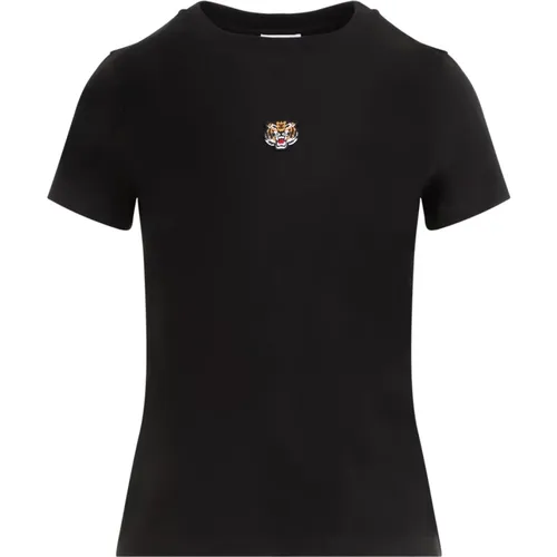 Schwarze T-Shirts & Polos für Frauen , Damen, Größe: XS - Kenzo - Modalova