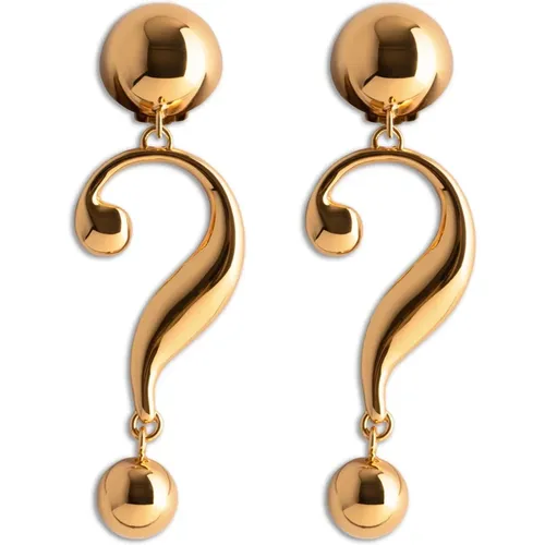 Double Question Mark Earrings , female, Sizes: ONE SIZE - Moschino - Modalova