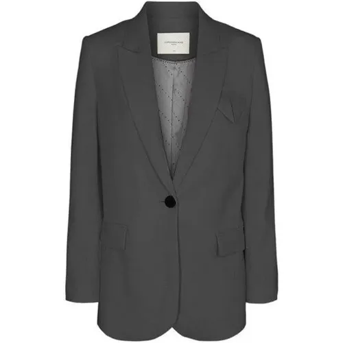 Casual Grauer Melet Blazer , Damen, Größe: L - Copenhagen Muse - Modalova