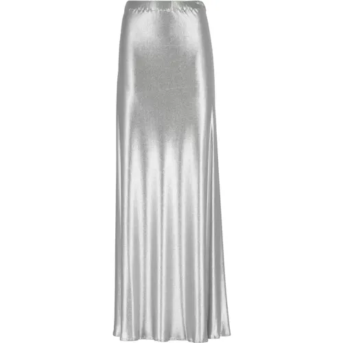 Silver Skirt Elastic Waist , female, Sizes: S, XS - Antonelli Firenze - Modalova