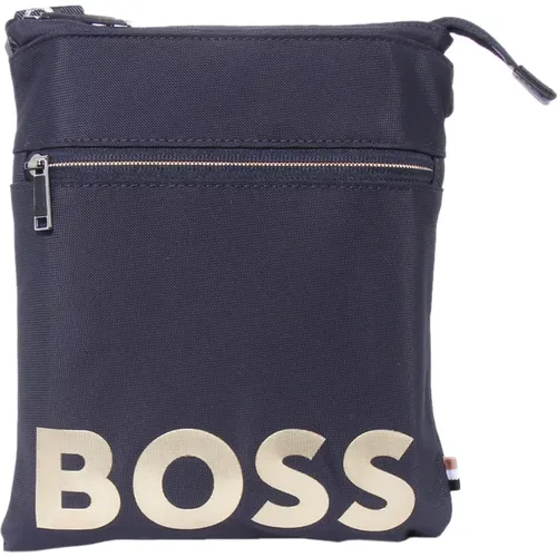 Navy Crossbody Bag for Men , male, Sizes: ONE SIZE - Boss - Modalova