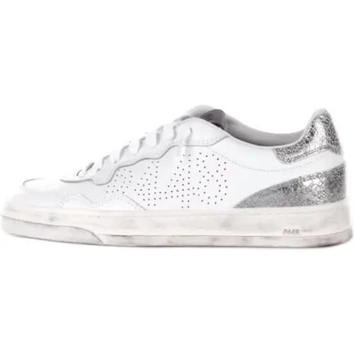 Leather Sneakers with Perforated Details , female, Sizes: 4 UK - P448 - Modalova