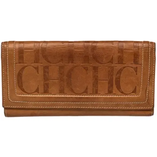Pre-owned Leather wallets , female, Sizes: ONE SIZE - Carolina Herrera Pre-owned - Modalova