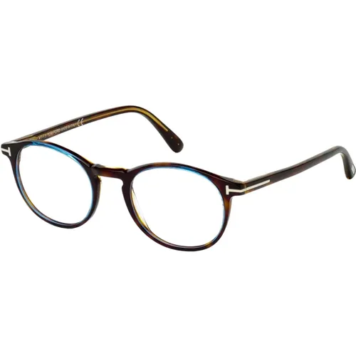 Glasses, unisex, , Size: 48 MM Stylish Eyewear Frames in Havana Azure - Tom Ford - Modalova