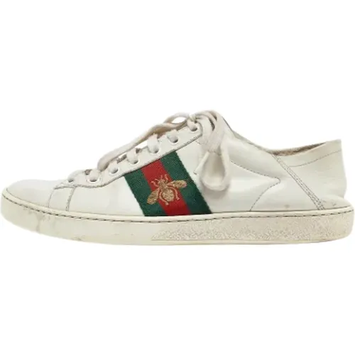 Pre-owned Sneakers, female, , Size: 7 US Pre-owned Leather sneakers - Gucci Vintage - Modalova