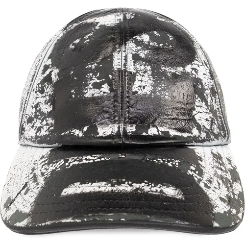 Caps, male, , Size: M C-Boyd leather baseball cap - Diesel - Modalova