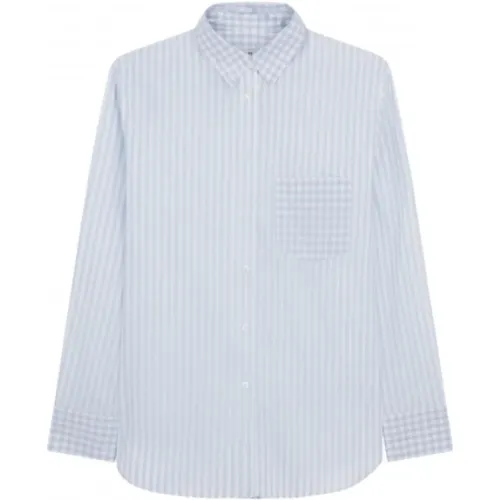 Blau-weißes Gingham-Baumwollhemd , Damen, Größe: XS - Paul Smith - Modalova