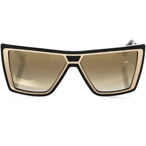 Square and Gold Sunglasses , female, Sizes: ONE SIZE - Frankie Morello - Modalova