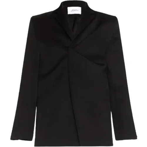 Draped Pinched Suit Jacket , male, Sizes: M, L - Bianca Saunders - Modalova
