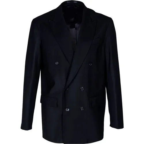 Blazers, male, , Size: S Men's Double-Breasted Wool Jacket - Mauro Grifoni - Modalova