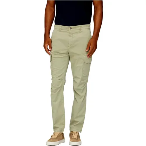 Military Style Cotton and Lyocell Pants in Sage , male, Sizes: 5XL, 4XL, M, 2XL, XL, 3XL - aeronautica militare - Modalova