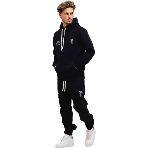 Training Sets, male, , Size: S Dark Men's Tracksuit Hoodie - Off The Pitch - Modalova