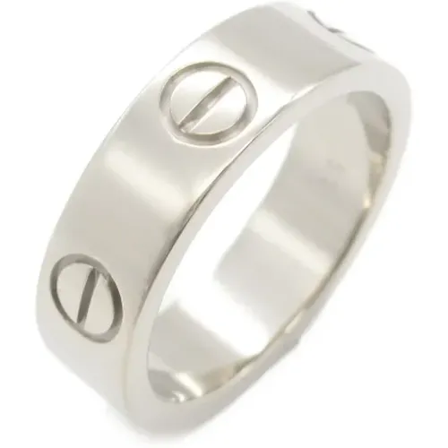 Pre-owned Jewellery, female, , Size: ONE SIZE Pre-owned White Gold rings - Cartier Vintage - Modalova