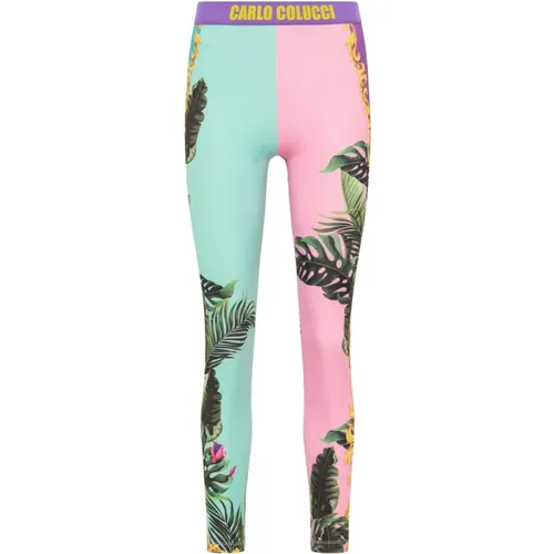 Colorful Printed Leggings Cupani , female, Sizes: XS, S - carlo colucci - Modalova