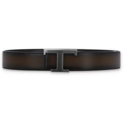 Belts, male, , Size: 100 CM Leather Reversible Belt for Men - TOD'S - Modalova