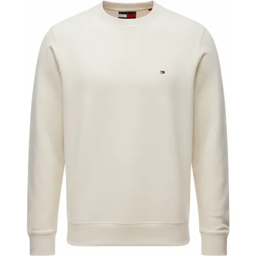 Sweatshirts, male, , Size: XL Classic Brushed-Fleece Sweatshirt - Tommy Hilfiger - Modalova