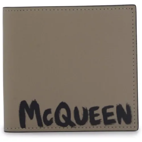 Wallets & Cardholders, male, , Size: ONE SIZE Soft Leather Billfold Wallet in - alexander mcqueen - Modalova