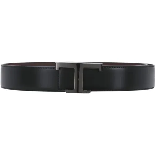 Belts, male, , Size: 90 CM Leather Belt with Metal Buckle - TOD'S - Modalova
