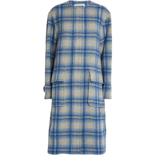 Woolen Checkered Coat , female, Sizes: M - Isabel marant - Modalova