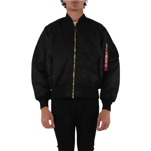 Bomber Jackets, male, , Size: S Reversible Ma-1 Bomber Jacket - alpha industries - Modalova