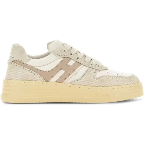 Sneakers with Leather and Suede Panels , female, Sizes: 2 UK, 2 1/2 UK, 7 UK, 6 UK, 4 1/2 UK, 4 UK, 5 UK, 3 UK, 3 1/2 UK, 5 1/2 UK - Hogan - Modalova