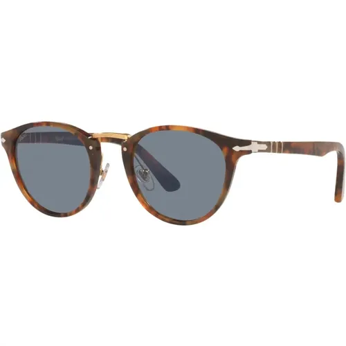 Sunglasses, male, , Size: 49 MM Cafe/Lght Blue Sunglasses - Persol - Modalova