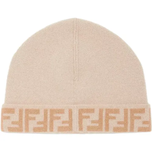 Reversible Wool Cashmere Junior Hat , male, Sizes: L - Fendi - Modalova