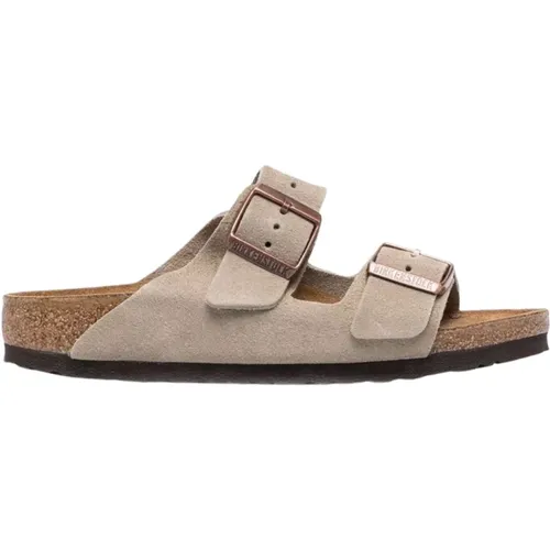 Soft Footbed Suede Leather Sandals , male, Sizes: 9 UK, 7 UK, 8 UK, 6 UK, 11 UK - Birkenstock - Modalova