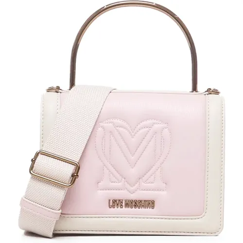Monogramm Mini Tasche mit Metallgriff , Damen, Größe: ONE Size - Love Moschino - Modalova