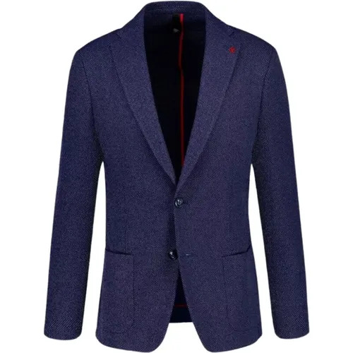 Blaues Hahnentrittmuster Moderner Slim Fit Blazer - ROY ROBSON - Modalova