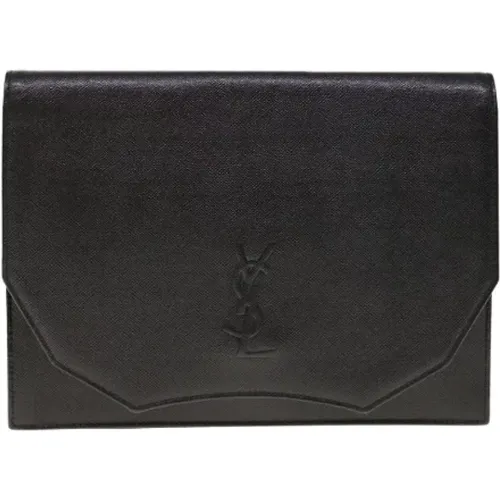 Pre-owned Leather clutches , female, Sizes: ONE SIZE - Yves Saint Laurent Vintage - Modalova