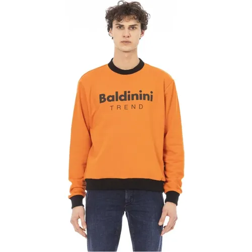 Sweatshirts, male, , Size: S Long Sleeve Logo Sweatshirt - Trendy Clothing - Baldinini - Modalova