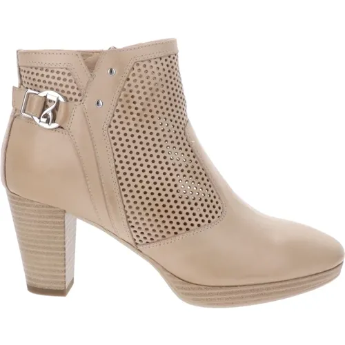 Leather Zipper Ankle Boots Women , female, Sizes: 5 UK - Nerogiardini - Modalova