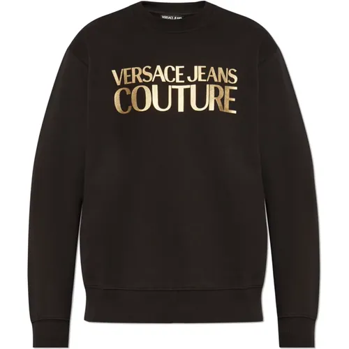 Sweatshirts, male, , Size: M Sweatshirt with printed logo - Versace Jeans Couture - Modalova