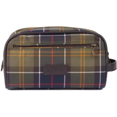 Tartan Washbag Toiletry Bag , male, Sizes: ONE SIZE - Barbour - Modalova