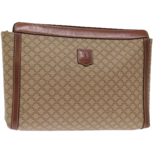 Pre-owned Clutches, female, , Size: ONE SIZE Pre-owned Canvas clutches - Celine Vintage - Modalova