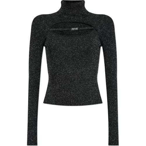 Turtleneck mit Logo , Damen, Größe: S - Versace Jeans Couture - Modalova