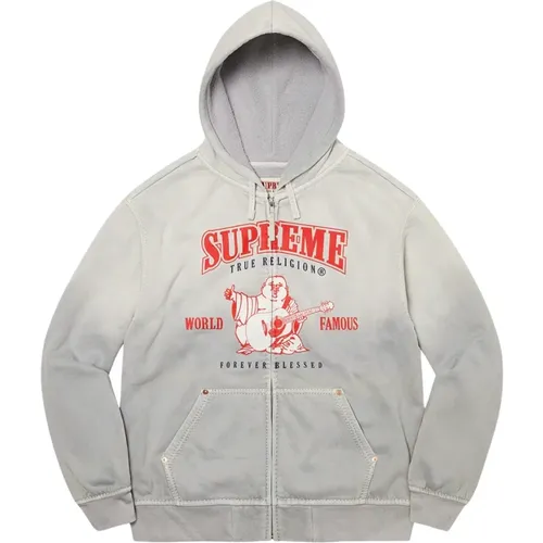 Limited Edition Zip Up Hoodie Light Grey , male, Sizes: XL - Supreme - Modalova