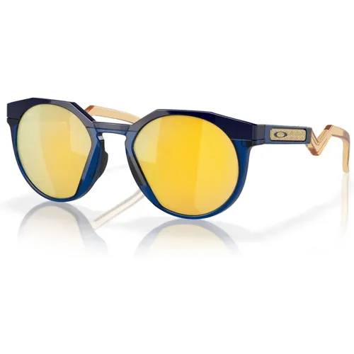 Navy Polarized Sunglasses Hstn , male, Sizes: 52 MM - Oakley - Modalova