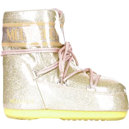 Golden Logo PVC Lace Rubber Boot , female, Sizes: 2 UK - moon boot - Modalova