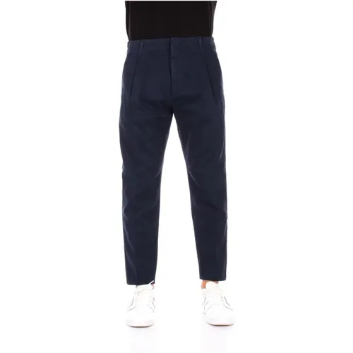 Trousers with Zip and Button Closure , male, Sizes: W33, W31, W32, W38, W36, W35, W34 - Dondup - Modalova