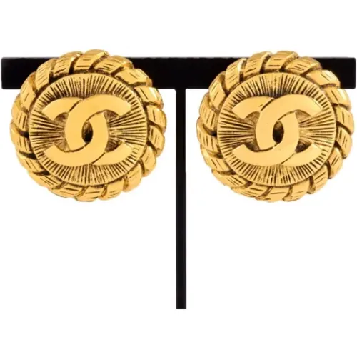 Pre-owned Jewellery, female, , Size: ONE SIZE Pre-owned Metal earrings - Chanel Vintage - Modalova