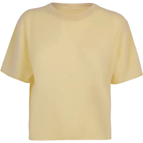 Cashmere T-Shirt Lemon Sorbet , female, Sizes: XS - Lisa Yang - Modalova