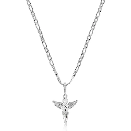 Silver Angel Necklace , female, Sizes: ONE SIZE - Nialaya - Modalova