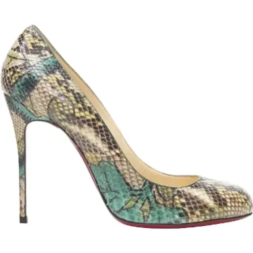Pre-owned Leather heels , female, Sizes: 6 1/2 UK, 6 UK - Christian Louboutin Pre-owned - Modalova