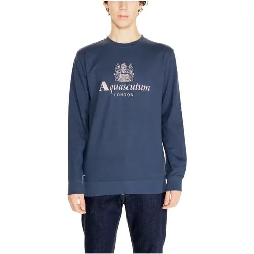 Baumwolle Herren Unbedeckter Sweatshirt Kollektion , Herren, Größe: S - Aquascutum - Modalova